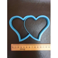 Вирубка пластикова Два серця №2